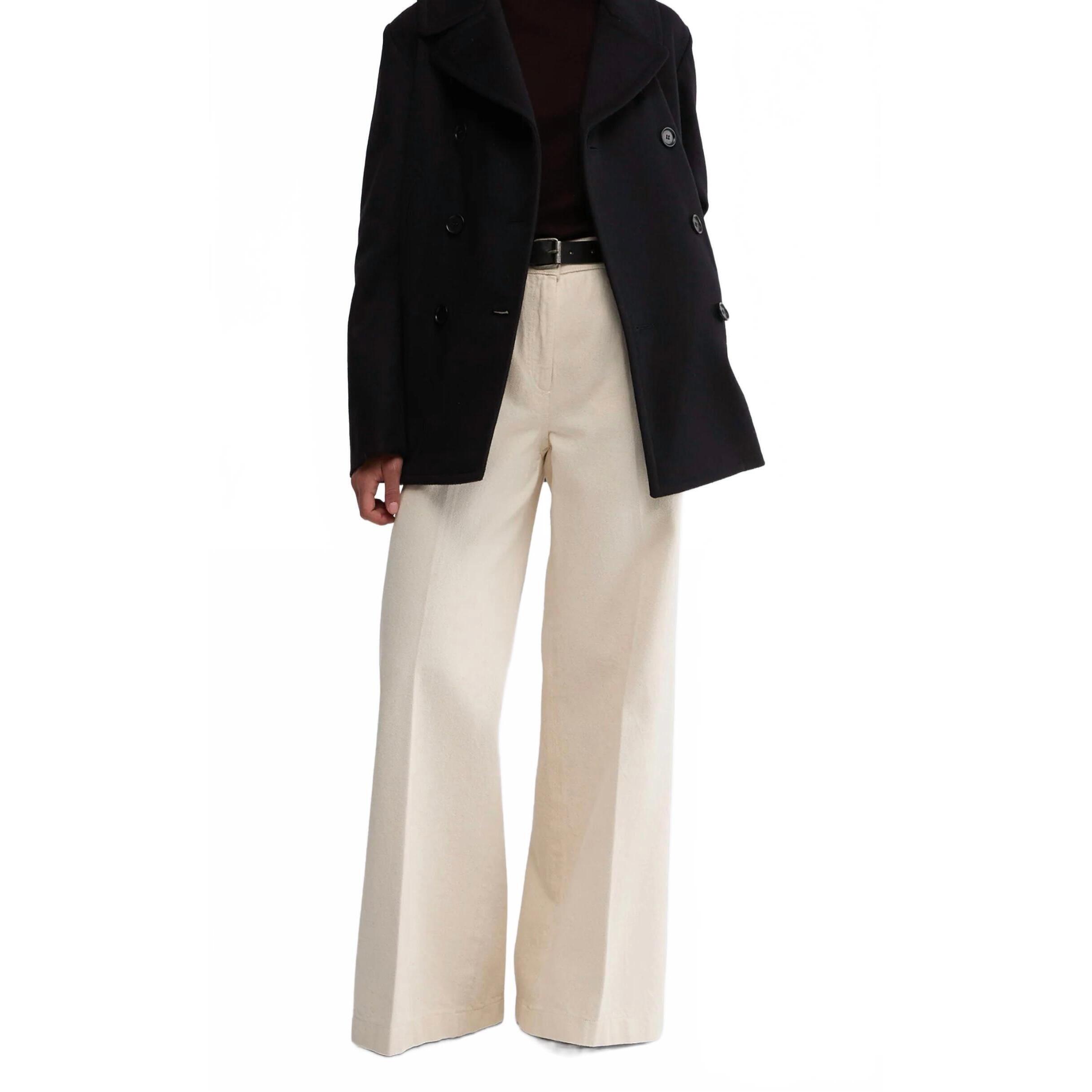 New Aspesi & Co Women's Wide-Leg Denim Touser In Beige